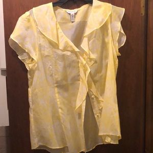 Loose flowing yellow top